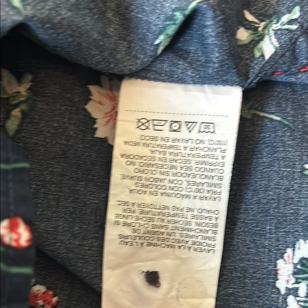 Perry Ellis M Floral Blue Men's Shirt - Picture 4 of 8
